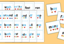 2nd grade heart word cards​