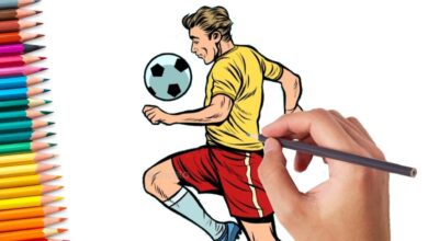 how to draw a football player